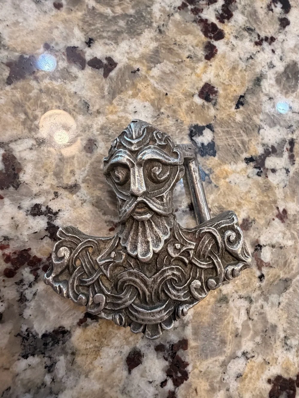 Dryad Design Pewter Norse God Thors Hammer Mjolnir Belt Buckle